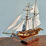Scale 1/96 Laser-Cut Wooden Sailboat Model kit: The Harvey 1847 Ship Model